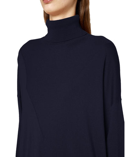 Alpha Studio Blue Silk Sweater