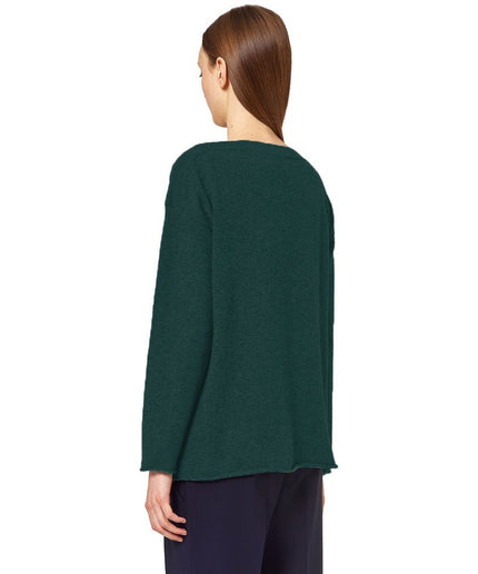 Alpha Studio Green Silk Sweater