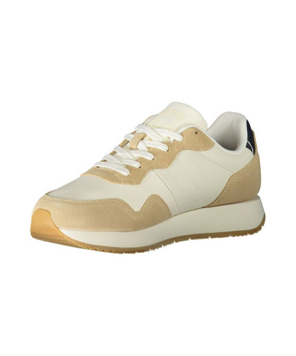 Tommy Hilfiger Beige Leather Men Sneaker