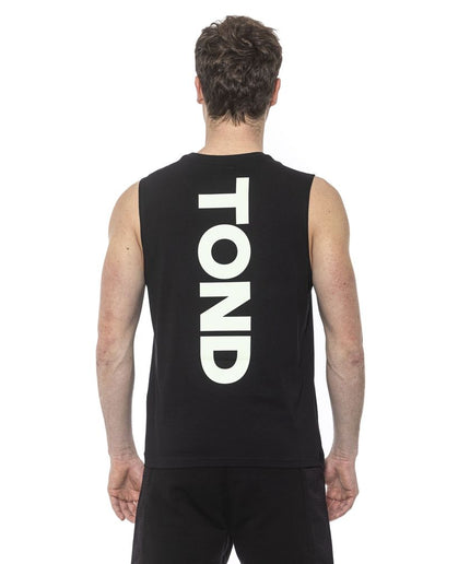 Tond Black Cotton Men Tank Top