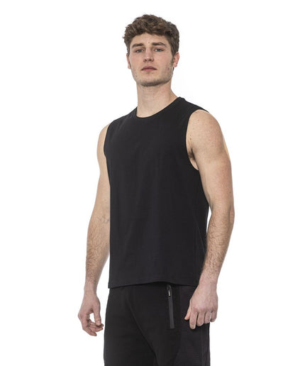 Tond Black Cotton Men Tank Top