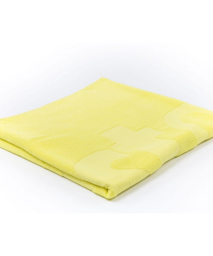 Just Cavalli Yellow Cotton Men Beach Towel