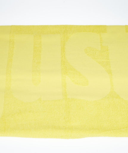 Just Cavalli Yellow Cotton Men Beach Towel