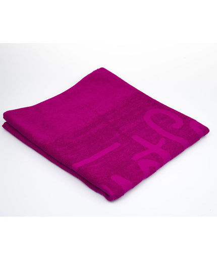 Just Cavalli Fuchsia Cotton Men Beach Towel