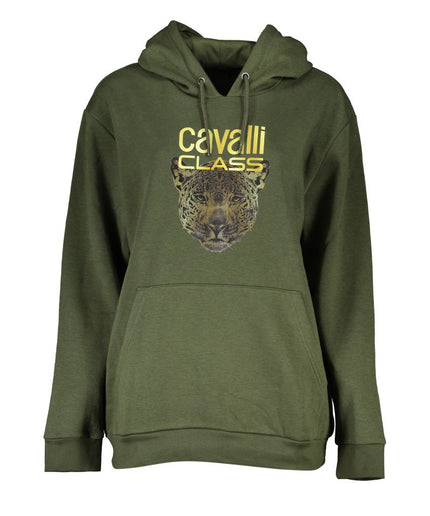 Cavalli Class Green Cotton Sweater