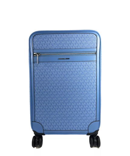 Michael Kors Travel Small Pacific Blue Signature Trolley Rolling Suitcase Carry On