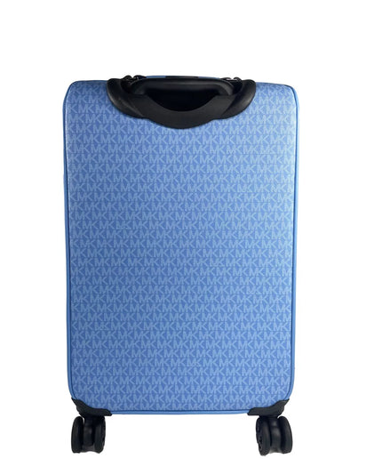 Michael Kors Travel Small Pacific Blue Signature Trolley Rolling Suitcase Carry On