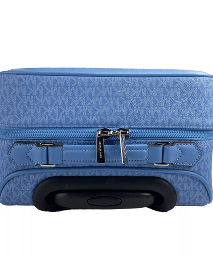 Michael Kors Travel Small Pacific Blue Signature Trolley Rolling Suitcase Carry On