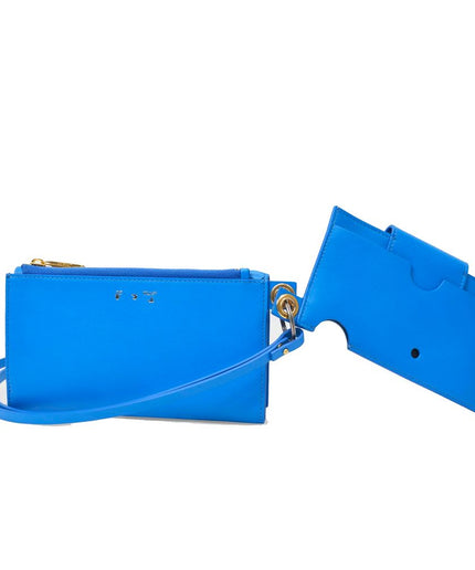 Off-White Blue Leather Shoulder Bag