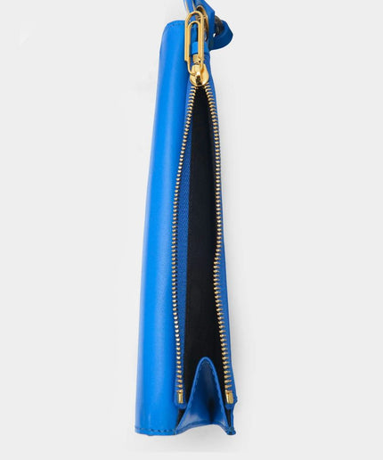 Off-White Blue Leather Shoulder Bag