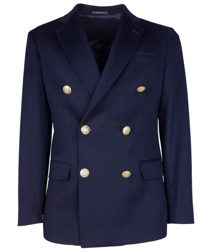 Made in Italy Blue Wool Vergine Blazer