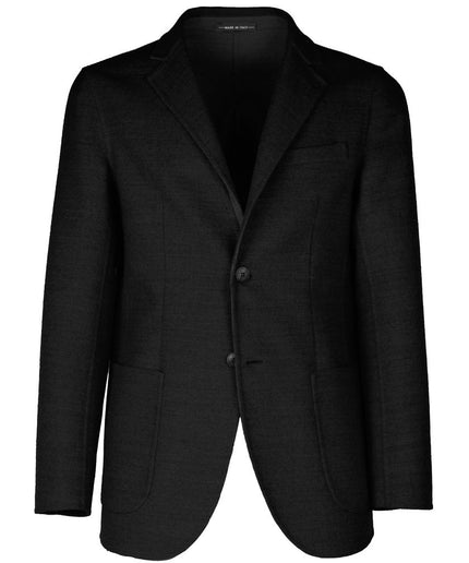 Made in Italy Black Wool Vergine Blazer