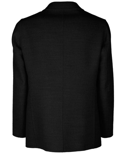 Made in Italy Black Wool Vergine Blazer