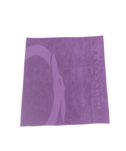 Trussardi Beachwear Purple Cotton Men Beach Towel