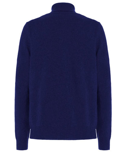 Malo Blue Wool Men Turtleneck Sweater