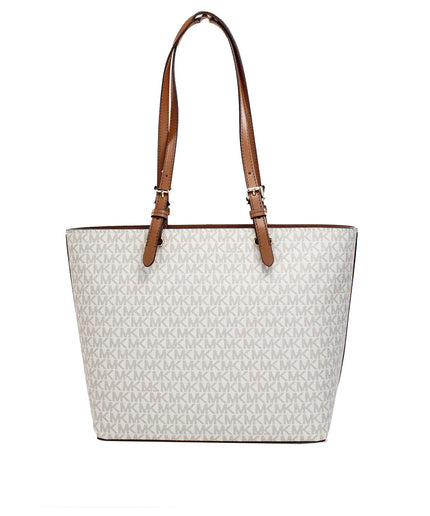 Michael Kors Jet Set Medium Vanilla Double Pocket Tote Bag