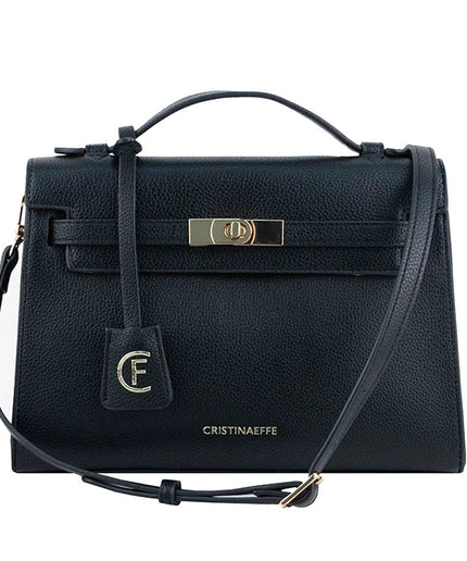 CRISTINAEFFE Black Artificial Leather Women Crossbody Bag