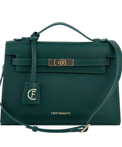 CRISTINAEFFE Green Artificial Leather Women Crossbody Bag