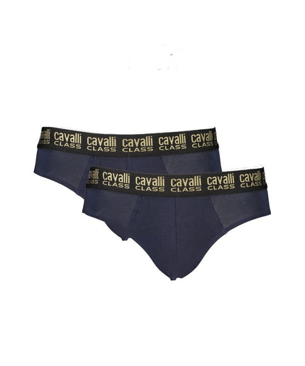 Cavalli Class Blue Cotton Underwear