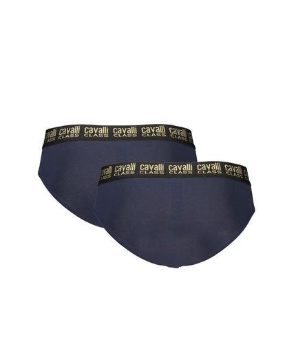 Cavalli Class Blue Cotton Underwear