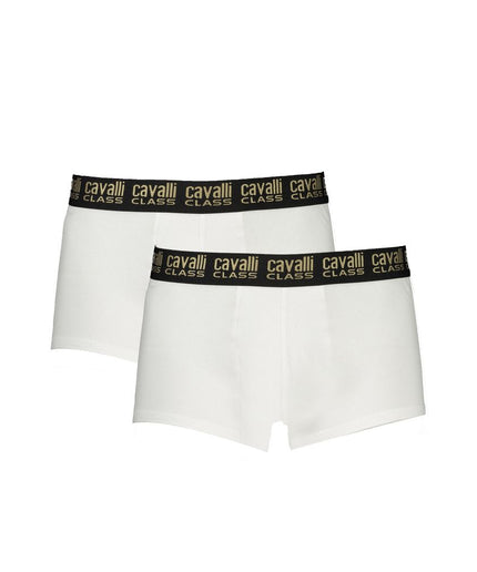 Cavalli Class White Cotton Underwear