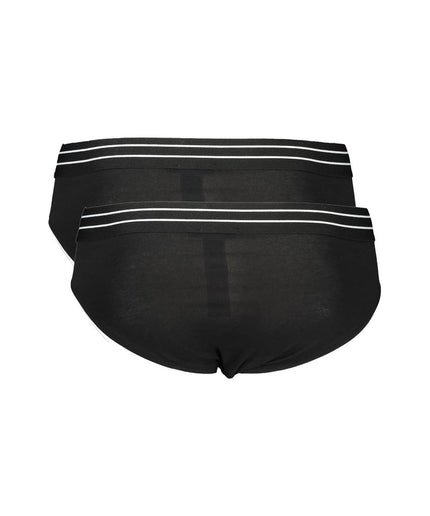 Cavalli Class Black Cotton Underwear