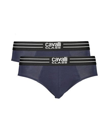 Cavalli Class Blue Cotton Underwear