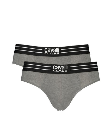 Cavalli Class Gray Cotton Underwear