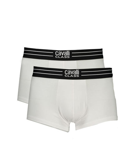 Cavalli Class White Cotton Underwear