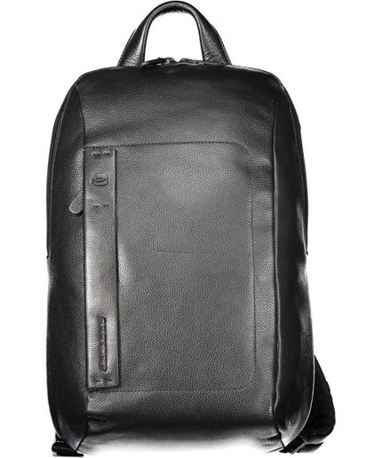 Piquadro Black Leather Backpack