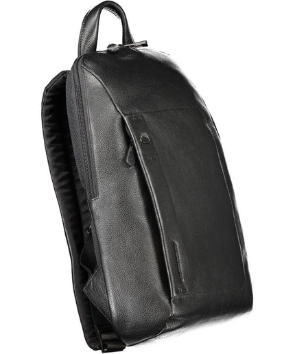 Piquadro Black Leather Backpack