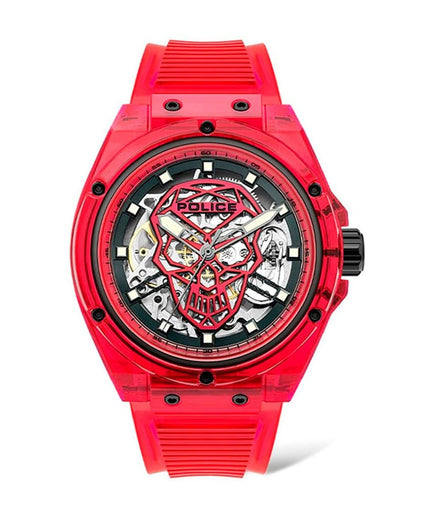 Police Red Resin Watch