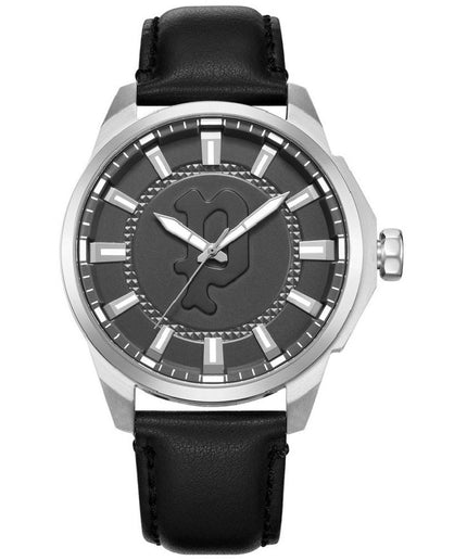 Police Black Leather Watch