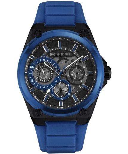 Police Blue Silicone Watch