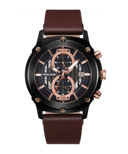 Police Brown Leather Watch