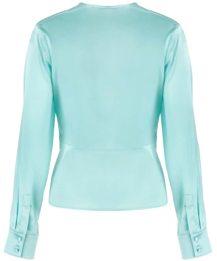 PINKO Green Silk Women Blouse