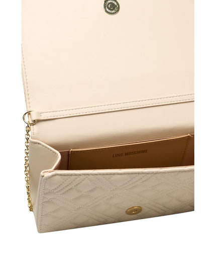 Love Moschino Beige Polyethylene Women Crossbody Bag