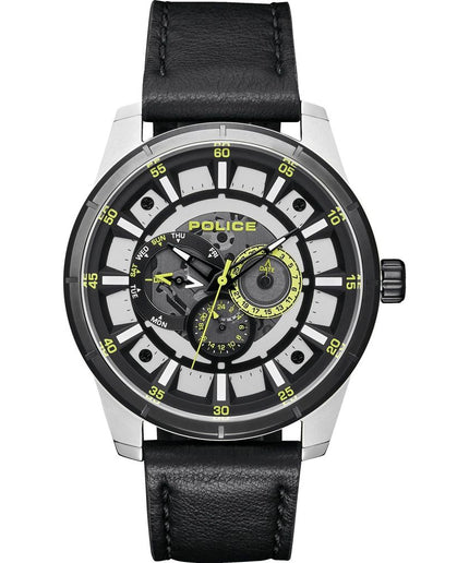 Police Black Leather Watch