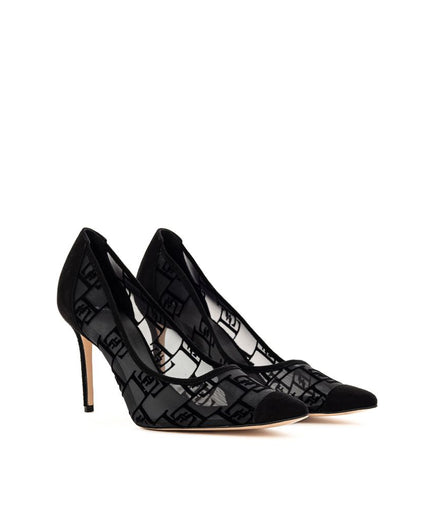 Elisabetta Franchi Black Nylon Pump