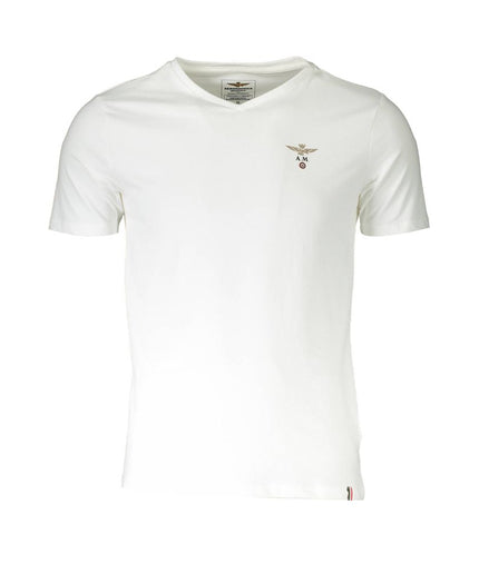 Aeronautica Militare White Cotton T-Shirt