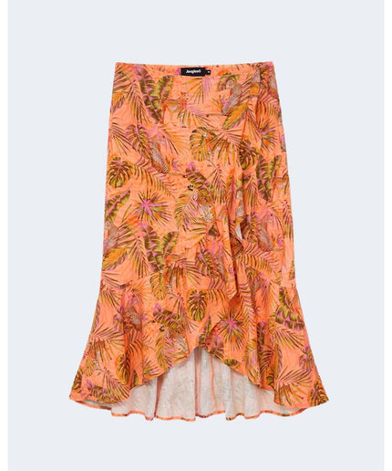 Desigual Orange Viscose Skirt