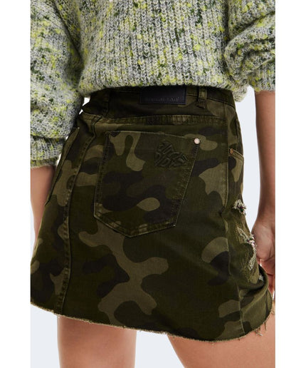 Desigual Army Cotton Skirt