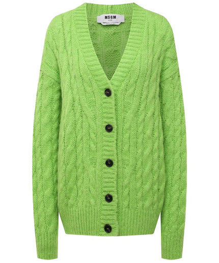 MSGM Green Acrylic Sweater