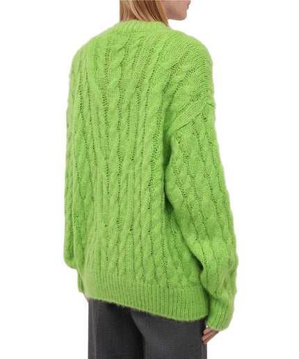 MSGM Green Acrylic Sweater