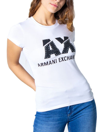 Armani Exchange White Cotton Tops & T-Shirt