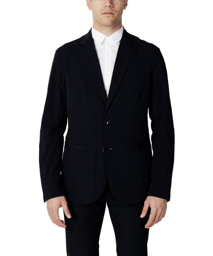 Armani Exchange Blue Cotton Blazer