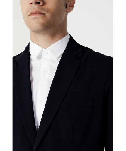 Armani Exchange Blue Cotton Blazer