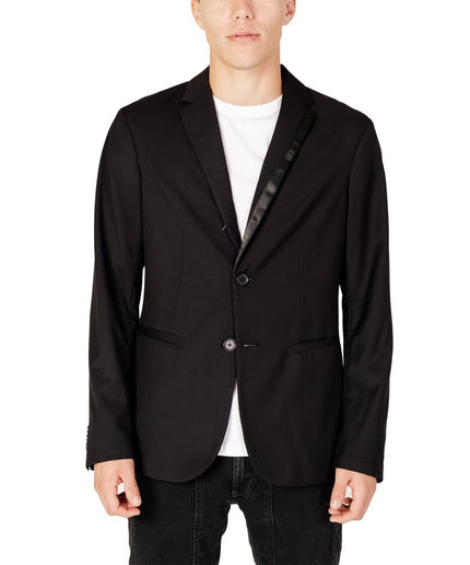 Armani Exchange Black Polyester Blazer