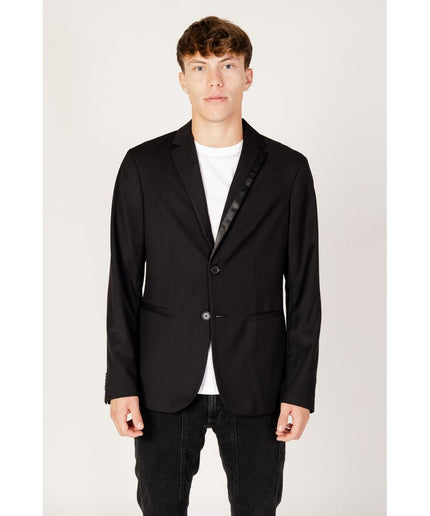 Armani Exchange Black Polyester Blazer