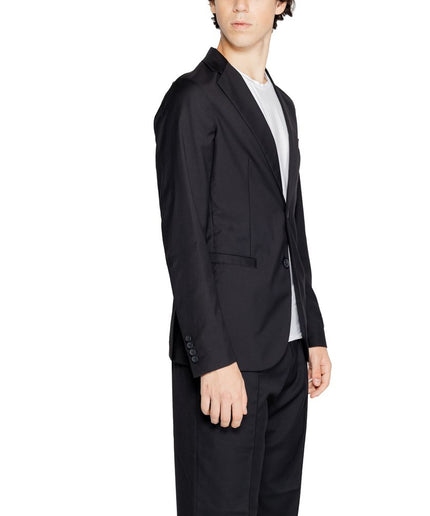 Armani Exchange Black Polyester Blazer